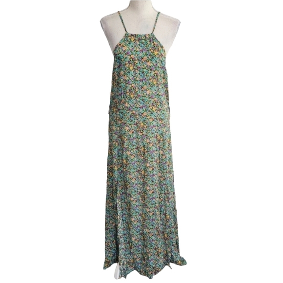 Silk & Salt Floral Halter Split Maxi Dress - Picture 7 of 15